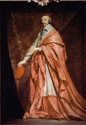 Celovečerní portrét Armanda Jean du Plessis, kardinála de Richelieu, ministra Ludvíka XIII. - olej na plátně