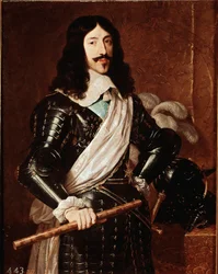 Portrét francouzského krále Ludvíka XIII. (1601-1643) Obraz Philippe de Champaigne (1602-1674)