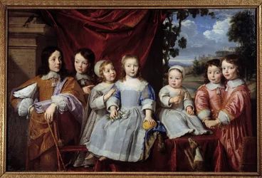 Děti Henriho Louise Haberta de Montmort (Henri-Louis Habert de Montmor) (1600-1679), obraz Philippa de Champaigne (1602-1674), 1649, Remeš, Muzeum výtvarných umění