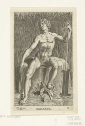 Riviergod Rhone Rodanvs (název na objektu) Rivier-en zeegoden (název série) Elegantní portréty mořských polobohů a lachtanů (název série)