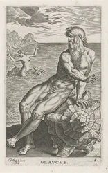 Zeegod Glaucus Glavcvs (název na objektu) Rivier-en zeegoden (název série) Elegantní portréty mořských polobohů a tuleňů Amnicus (název série)