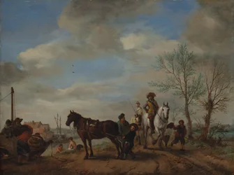 Muž a žena na koni, kolem roku 1653-54