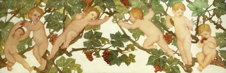 Putti dovádí ve vinici