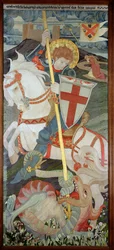 St. George Slaying The Dragon, With Una Praying in Background, 1904 (vyšívání) (viz také 141949 & 51)