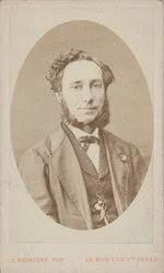 Portrét houslisty a skladatele Camilla Sivoriho 1815-1894 .