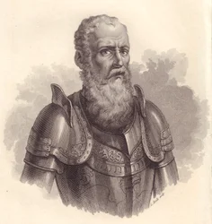 Portrét italského vojevůdce Ezzelina III. da Romana neboli Ecelina da Romana (1194-1259)