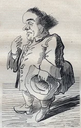 Hluboký myslitel - kreslený film Pier Leone Ghezzi (1674-1755) - 1740