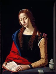 Máří Magdaléna. Obraz od Piera di Cosimo (1461/2-1521). 1485-1490. Rozměry: 72 x 53 cm. Palazzo Barberini, Galleria Nazionale d