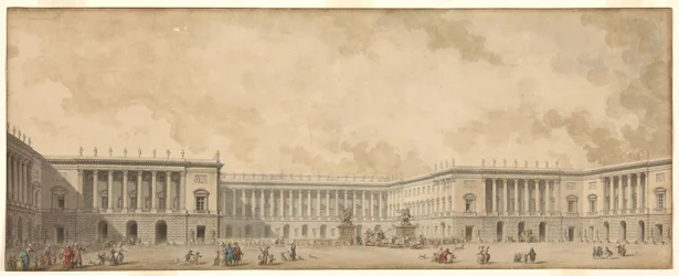 První projekt rekonstrukce paláce ve Versailles předložený králi Ludvíku XVI. 1785.