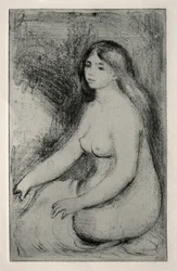 Baigneuse assis, c. 1905.