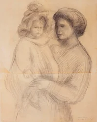 Claude Renoir v náručí své sestry Renee Jolivet; Claude Renoir v náručí své sestry, Renee Jolivet, 1903