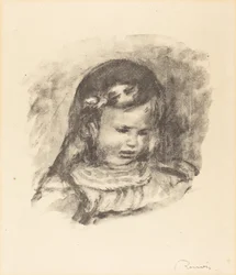 Claude Renoir, se sklopenou hlavou, 1900.