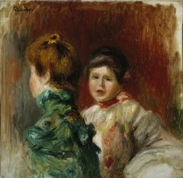 Hlavy dvou žen, kolem roku 1895 (olej na plátně)