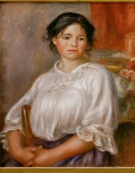 Jeune fille assise (olej na plátně)