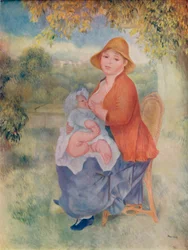 Madame Renoirová kojí své dítě, c1885 1932