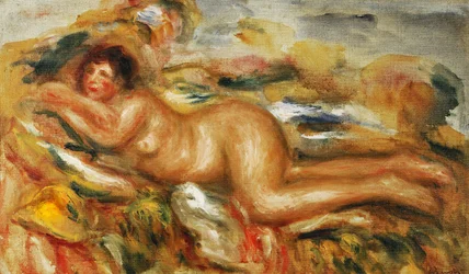 Nahá žena na trávě; Nahá žena v trávě, 1915