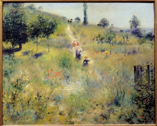 Cesta stoupající vysokou trávou, 1875. 0,6 x 0,74 m, Paříž, Musée d