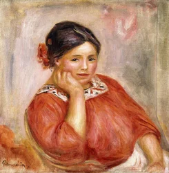 Portrét Gabrielle v červené halence, 1896