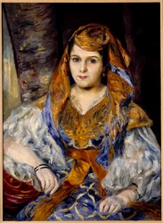Portrét Madame Clementine Stora s názvem Alžírský obraz od Pierra Auguste Renoira (1841-1919) 1870 Sun. 0,59x0,84 m San Francisco, Muzeum výtvarného umění