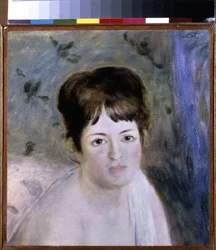 Ženská hlava. Obraz Pierre Auguste Renoir (Pierre-Auguste Renoir