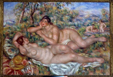 Lázeňští. Obraz Pierra Auguste Renoira (1841-1919)