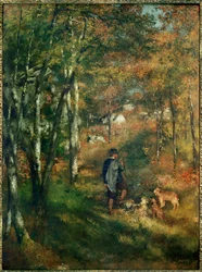 Malíř Lecoeur v lese Fontainebleau (olej na plátně)
