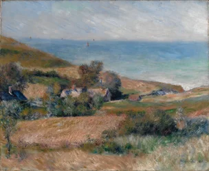 Pohled na mořské pobřeží poblíž Wargemont v Normandii, 1880