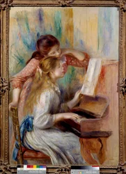 Mladé dívky u klavíru Přípravné studium Pierra Auguste Renoira (1841-1919) 1892 Ne. 1,16x0,81 m Paříž, musee de l