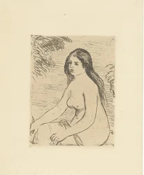 Sedící nahá žena Femme nue assise