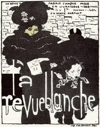 Umění. Revue Blanche. Plakát Pierre Bonnard, Francie