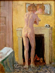 Nahý stojící na záchodě Obraz Pierra Bonnarda (1867-1947) 1919 Saint Tropez, Musee de l