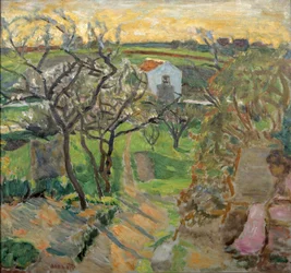 Jarní západ slunce, 1909.