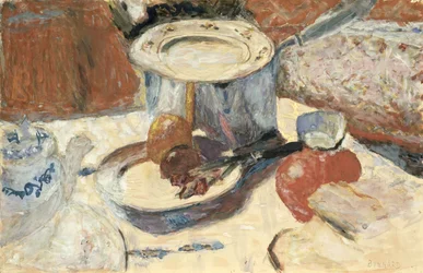 Zátiší s pánví, 1930 (kvaš a wc na papíře)