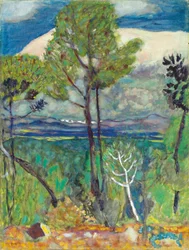 The Pines, By the Sea, cca 1923 (olej na plátně)