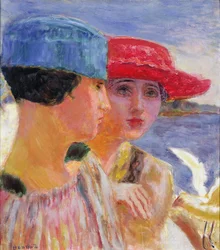 Mladé ženy s rackem, 1917