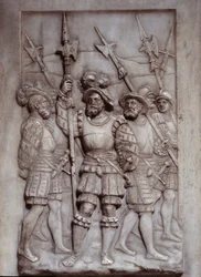 Vojáci Detail basreliéfů hrobky Františka I. (1494 - 1547) realizovaný Pierrem Bontempsem (1505/1510-1568/1570)