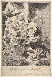 Panna a dítě s anděly, 1636.