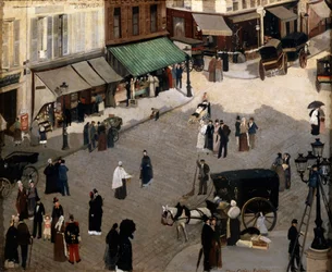 Place Pigalle v Paříži, 80. léta 19. století.