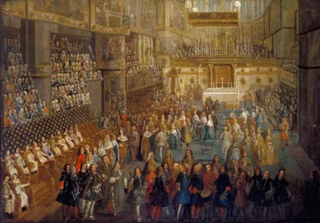 Korunovace Ludvíka XV. v katedrále v Remeši, 25. října 1722