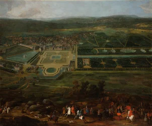 Pohled na Château de Fontainebleau, 1718-1725