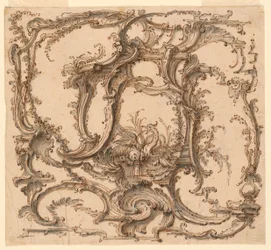Kresba, kompozice ornamentu, asi 1745