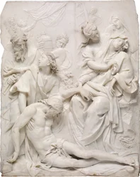 Panna Maria omdlévající nad mrtvým tělem Krista u paty kříže, 1710.