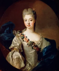 Portrét Charlotte Aglaé z Orléans, Mademoiselle de Valois, 20. léta 18. století.