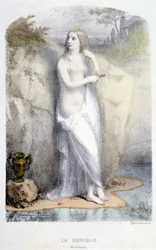 La Korrigan, víla bretonka - v „Les femmes mythologiques“ od Mery a Foelixe, nemocných. od G. Staala, ed. od Goueta