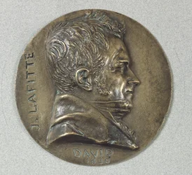 Medailon s portrétem Jacques Lafitte (1767-1844) 1830 (kov)