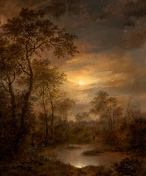 Moonlight Scene (malba na panelu)