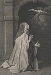 Vidění holubice svaté Terezy z Avily, ca. 1650.