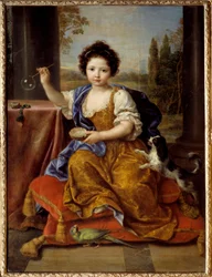 Portrét Louise Marie de Bourbon, mademoiselle de Tours vévodkyně z Orleansu (1674-1681) Obraz Pierra Mignarda (1612-1695) 1692 Ne. 1,32x0,96m
