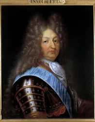 Portrét velkého delfína (1661-1711), syna Ludvíka XIV. Obraz od Pierra Mignarda (1612-1695) Slunce ze 17. století. 0,60 X 0,73 m Troyes. Muzeum výtvarných umění