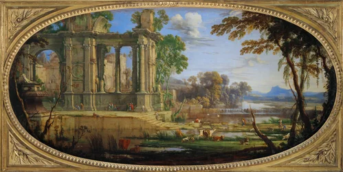 Paysage compose avec ruines antiques - Krajina se starožitnými ruinami ...